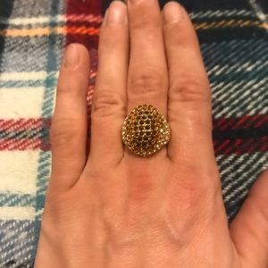 Brown Ombre Crystal Ring